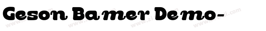Geson Bamer Demo字体转换